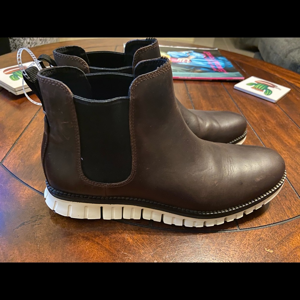 Cole Haan Mens ZEROGRAND Chelsea Chestnut Leather
